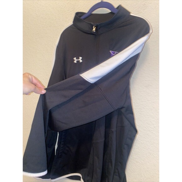 Under Armour Kansas Wildcat Full Zip Long Sleeve Athletic Sweater XXL Mens - Picture 4 of 8